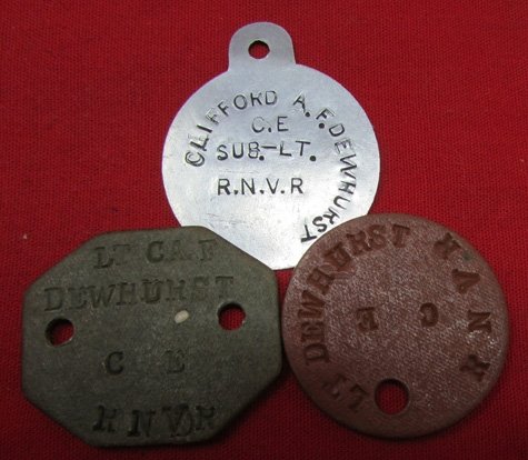  British WWI ID Tag Set, Sub LT, Royal Navy Volunteer Reserve — image 2