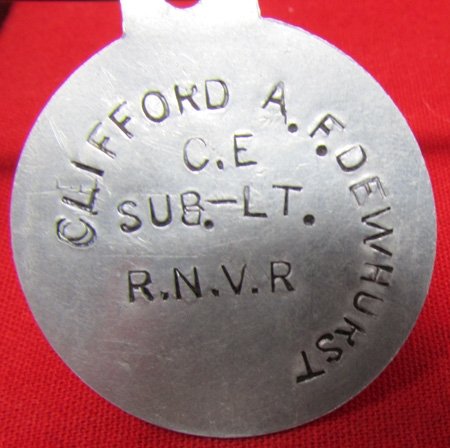  British WWI ID Tag Set, Sub LT, Royal Navy Volunteer Reserve — image 4