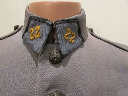 French WWI Officers Horizon Blue Tunic, 22nd Regiment — image 3
