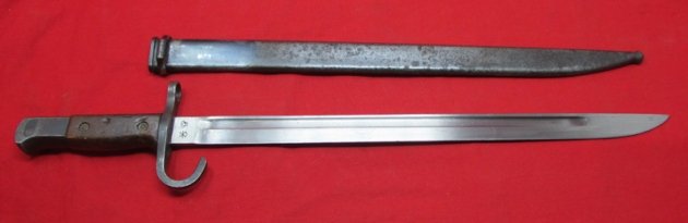  Japanese WWII Type 30 Bayonet & Scabbard, Kokura Hourglass — image 4