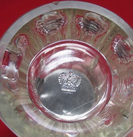  German WWI Iron Cross Glass Stein with Lid — image 5