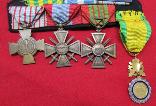  French WWII-Indo China, 7 Place Medal Bar, Medaille Militaire — image 5