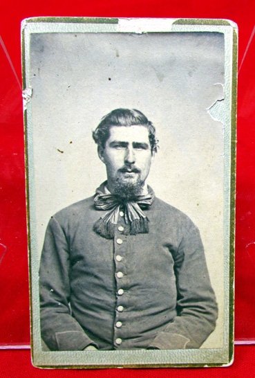 US Civil War Union Soldier CDV, Fancy Necktie, Nashville TN Photographer — image 2