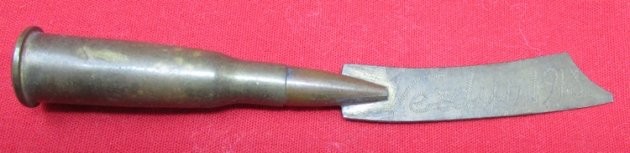  French WWI Trench Art Bullet Letter Opener, Verdun — image 2
