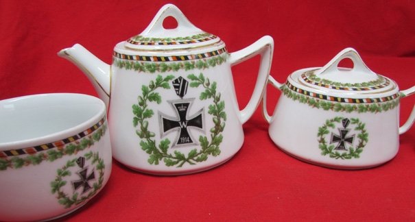  German WWI Iron Cross Ceramic Coffee Set, 4 Pieces — image 4