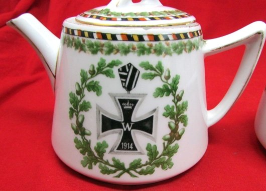  German WWI Iron Cross Ceramic Coffee Set, 4 Pieces — image 6