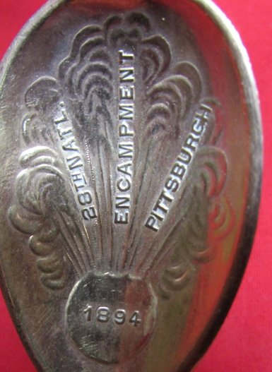  US Post Civil War GAR National Encampment, Pittsburgh 1894, Souvenir Spoon — image 4