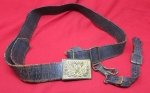  US Indian Wars Era, Army Officers Leather Sword Belt & Buckle