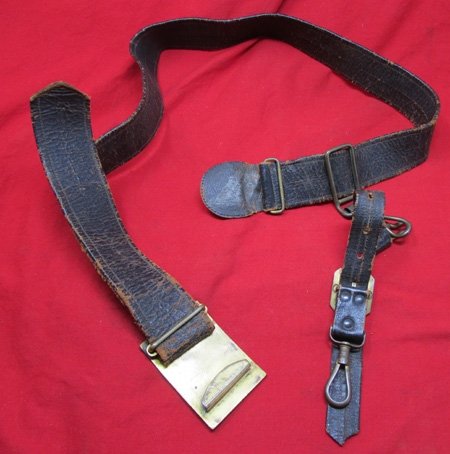  US Indian Wars Era, Army Officers Leather Sword Belt & Buckle — image 4