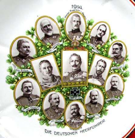  German WWI Large Patriotic Plate, German Army Commanders 1914 — image 3