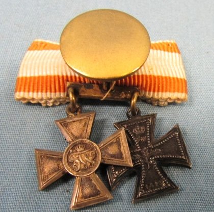  German WWI 2 Place Miniature Medal Bar With Original Box — image 4