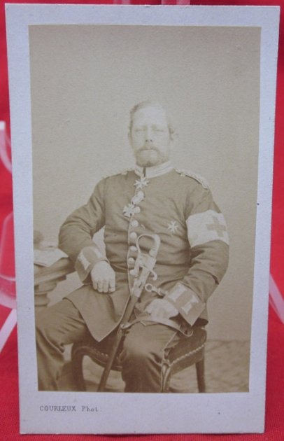  German Franco Prussian War CDV, Identified, Pour le Merite, Iron Cross, Paris Photographer 1871 — image 2