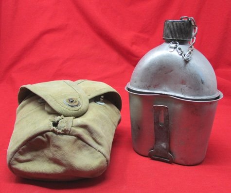  US WWII USMC Canteen, Cup & Cover, 1945 Dated Cup and Canteen SM Co — image 3
