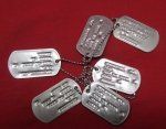 US Dog Tag Set for USMC Sudmeyer, 6 Tags