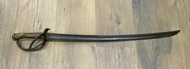  US Civil War Era, 1840 Pattern Cavalry Sword, Shortened Blade, Clauberg Mfg — image 2