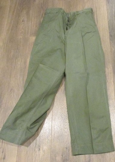  US WWII P1941 USMC HBT Issue Utility Trousers, Identified — image 2