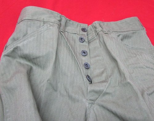 US WWII P1941 USMC HBT Issue Utility Trousers, Identified — image 4
