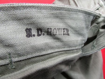  US WWII P1941 USMC HBT Issue Utility Trousers, Identified — image 5