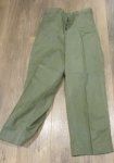 US WWII P1941 USMC HBT Issue Utility Trousers, Identified