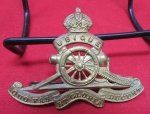 British WWI-WWII Royal Artillery Cap Badge
