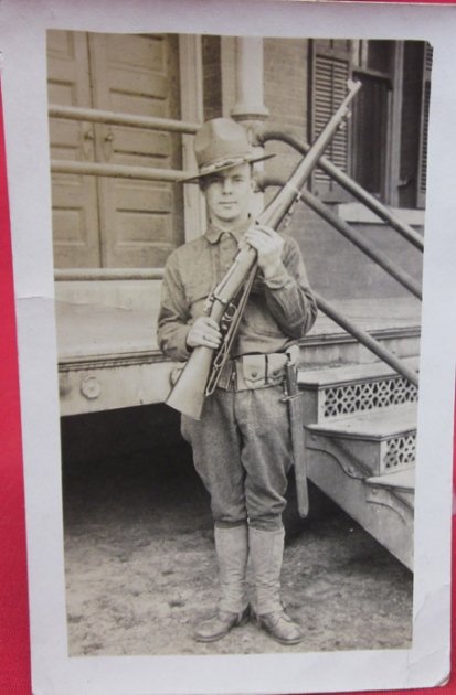  US WWI RPC, Soldier Port Arms, 1903 Springfield, Identified — image 2