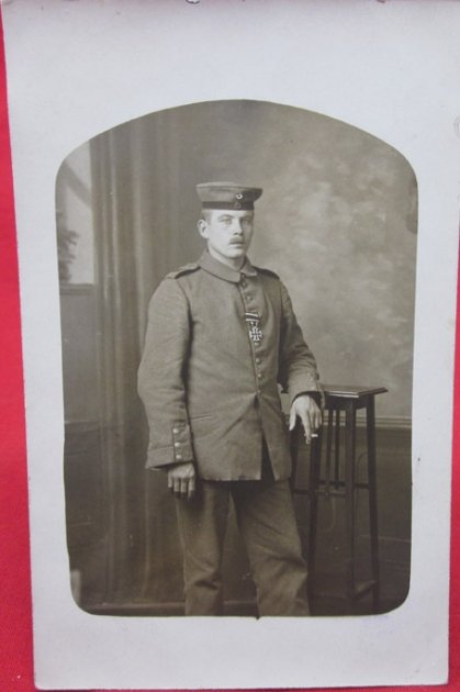  German WWI RPC, Soldier & Iron Cross — image 2