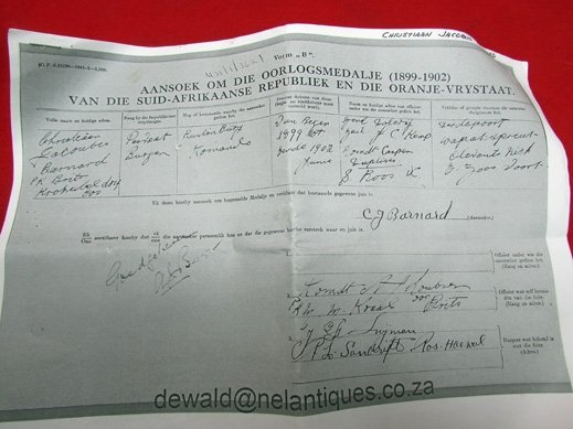  South Africa, Medalie voor de Anglo-Boer Oorlog Medal, Named, Research — image 7