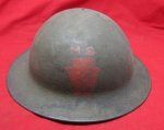 US WWI M1917 Doughboy Helmet, Identified, 109th MG Bn, 28th …