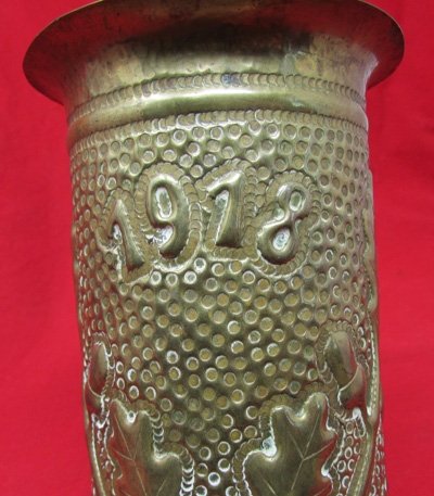  German  WWI Trench Art Vase, 1918 Argonnen — image 3