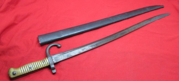  French M1866 Chassepot Bayonet, St.Etienne Arsenal, Modified Scabbard — image 6