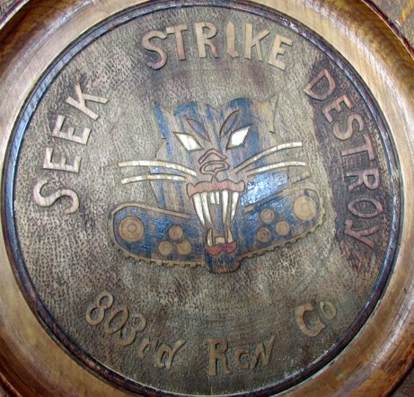  US WWII  German Hand Carved Wall Plaque, Tank Destroyer Souvenir — image 3