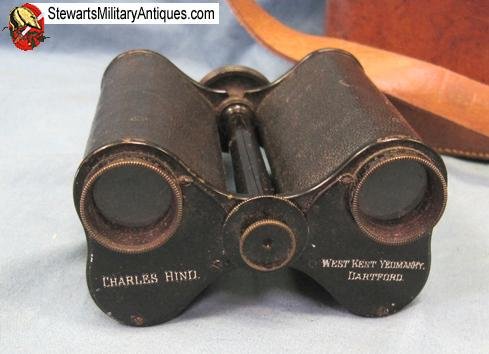  British Pre WWI Prism Binoculars, West Kent Yeomanry — image 2