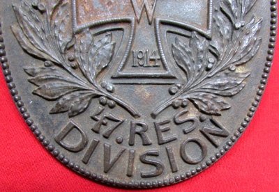  German WWI Patriotic Iron Plaque, 'Eiserne Division' 47th Reserve Division Verdun Veterans — image 4