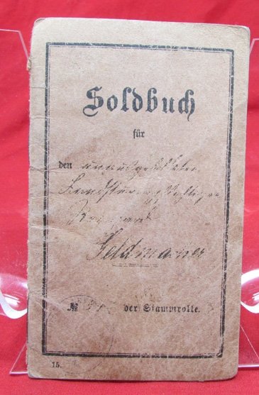  German WWI Soldbuch, Landsturm Infantry — image 2