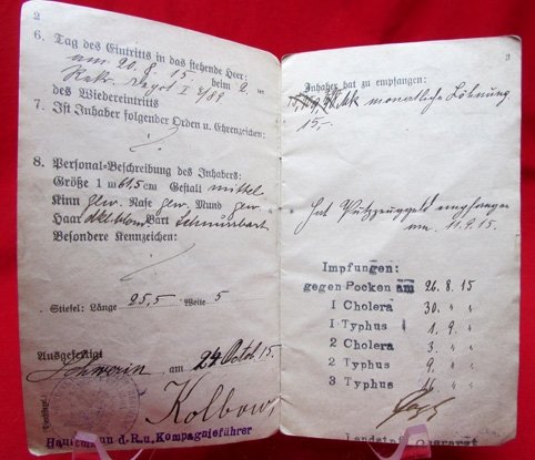  German WWI Soldbuch, Landsturm Infantry — image 5