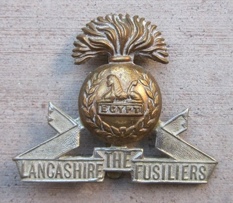  British WWI-WWII Cap Badge, The Lancashire Fusiliers — image 2