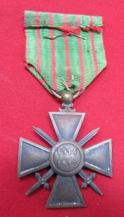  French WWI, Croix de Guerre, 1914-1915 Reverse, Regiment/Brigade Level Award — image 3