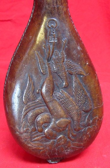  US Civil War Era, Leather Shot Flask, American Flask & Cap Co. — image 3