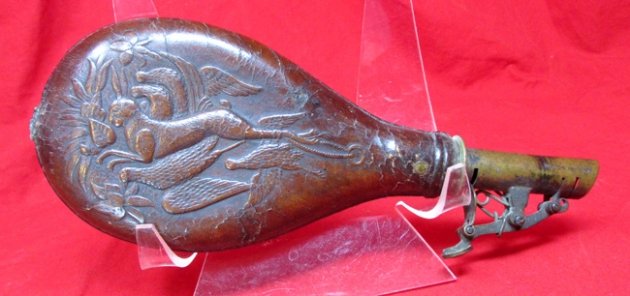  US Civil War Era, Leather Shot Flask, American Flask & Cap Co. — image 6