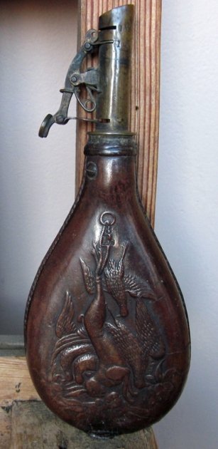  US Civil War Era, Leather Shot Flask, American Flask & Cap Co. — image 7