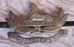 British WWI-WWII Gloucestershire Regiment Cap Badge