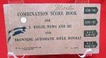 US WWII Combination Score Book US Rifles M1903, M1 BAR …