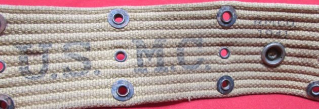 US WWII M1936 USMC Pistol Belt, Storage Wear — image 3