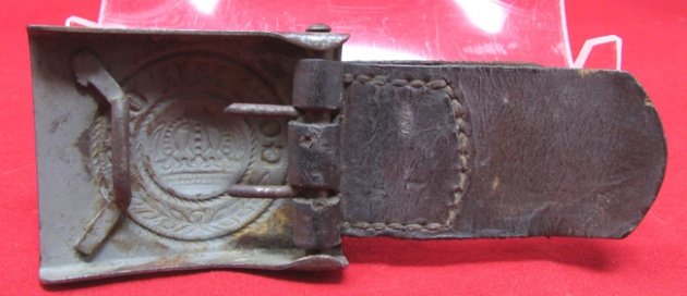  German WWI Prussian 1915 Pattern Enlisted Buckle, 1918 Dated Adjusting Tab — image 5