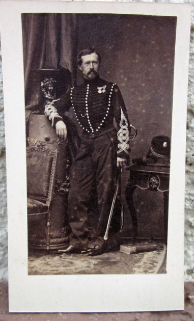  French 2nd Empire CDV, Identified 7th Chasseur Officer, Italy Order of the Crown — image 2