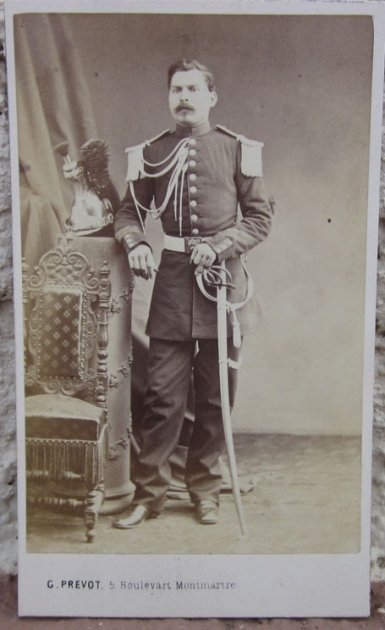  French 2nd Empire CDV, Identified Cuirassier NCO 1868 — image 2