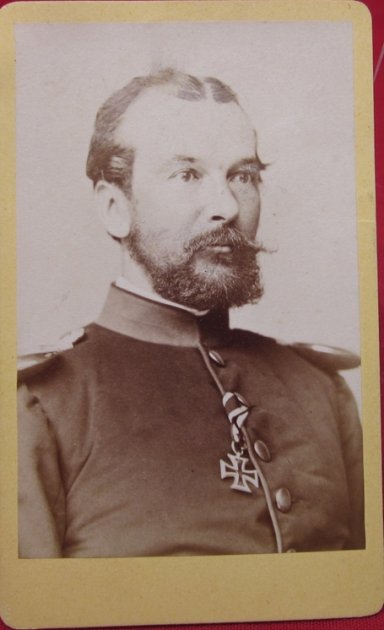  German Franco Prussian War CDV, Iron Cross 2nd Class, IR 39, Identified — image 2