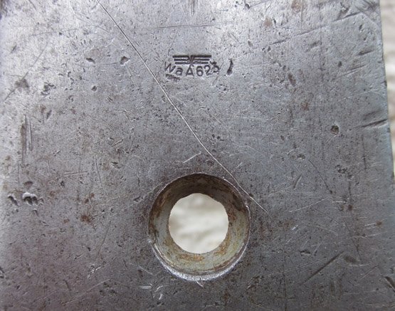  German WWII K98 Rifle Flat Butt Plate, Waffenamt Code WaA623 — image 3