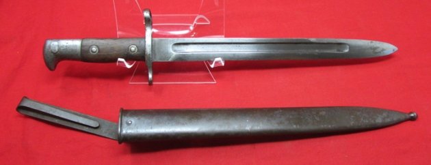  US M1892 3040 Krag Bayonet 1894 Dated Blade, 1st Model Scabbard — image 4