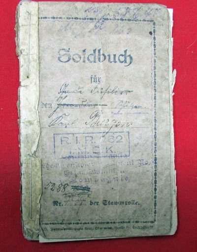  German WWI Soldbuch, Machine Gunner, EK2 1917 — image 2